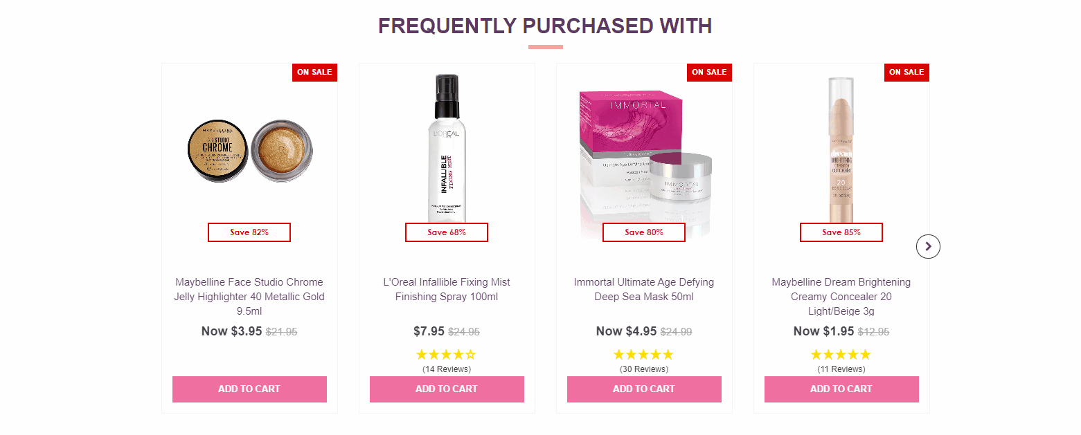 Example of AI product recomemndationsgif