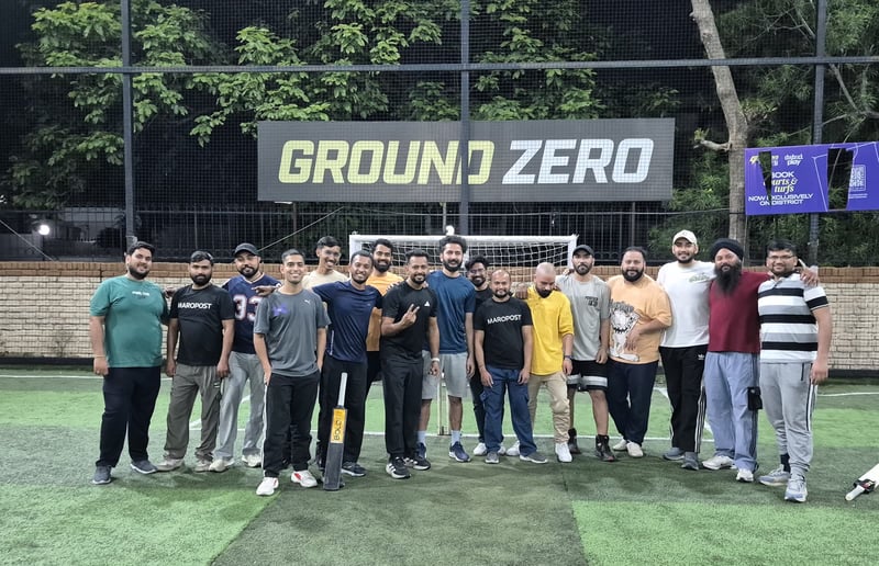 India team at a five-a-side football turf