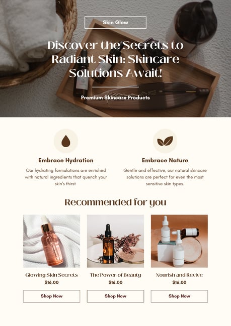 Product recommendations in email