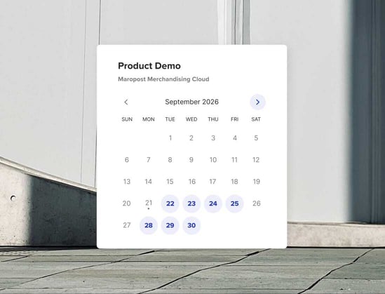 Product demo booking calendar