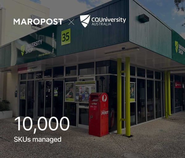 Maropost and CQUniversity Australia at the University Shop, with 10,000 SKUs managed