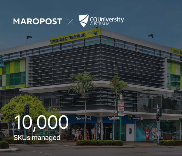 Maropost x CQUniversity — ~10,000 SKUs managed
