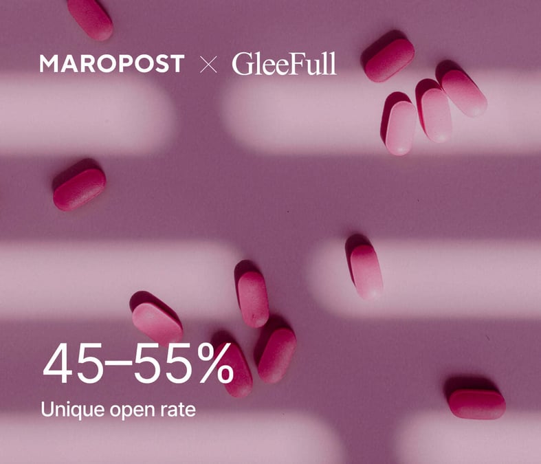 Maropost x GleeFull Supplements — 45–55% unique open rate