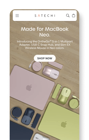 Satechi storefront, made for MacBook