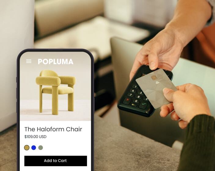 In-store payment and online product page
