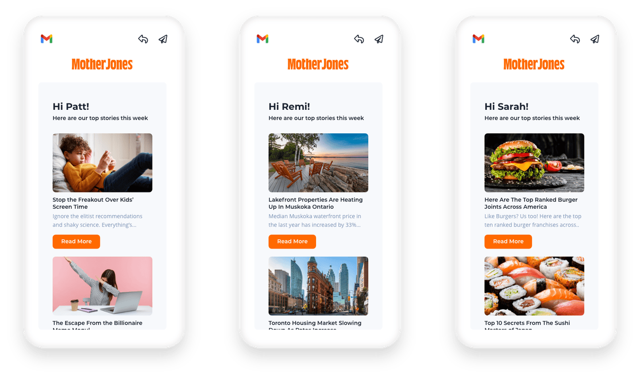 Reader personalization